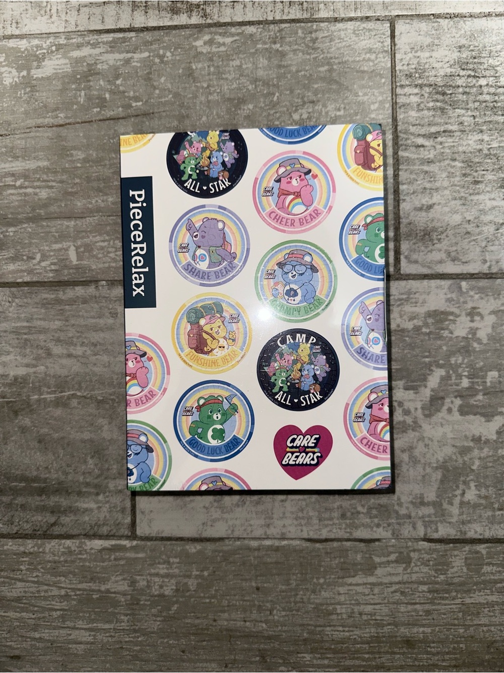 Rare PieceRelax Care Bears 96pc Plastic Pin Badge Puzzle Set
